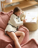 Wigiwama guave peddy rose - chaise de sac de haricot