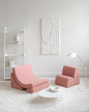 Wigiwama - Guave Pink Teddy - Moon chair