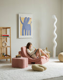 Wigiwama - Guave Pink Teddy - Moon chair