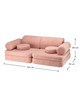 Wigiwama - Guava pink Teddy sofa