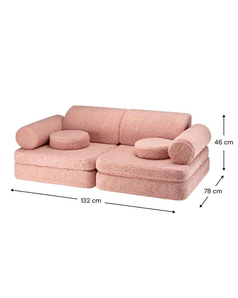 Wigiwama - Guave roze Teddy sofa