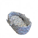 Hollie poppen draagmand floral blush blauw roze