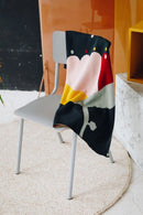 Decke Blume dunkelgrau