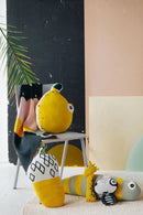 Decke Blume dunkelgrau