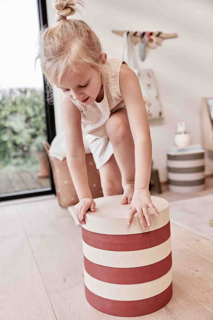 Oyoy Mini - Iro Stacking Stool - Olive / Clay