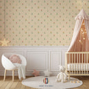Children's wallpaper flowers, flower wallpapers nursery, kids decoration, peel and stick 