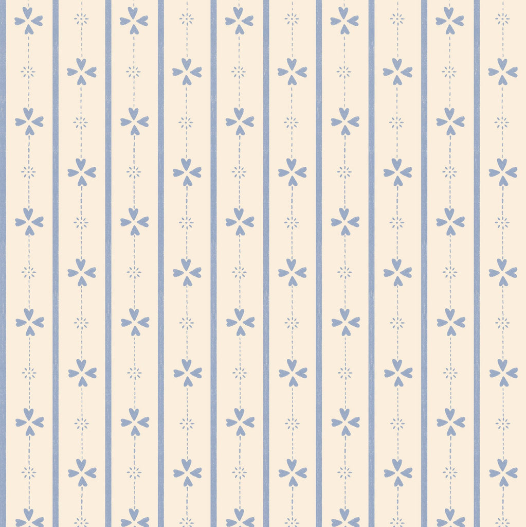Original Scandinavian Cottage Stripe wallpaper – cozy striped wallpaper for boys and girls.