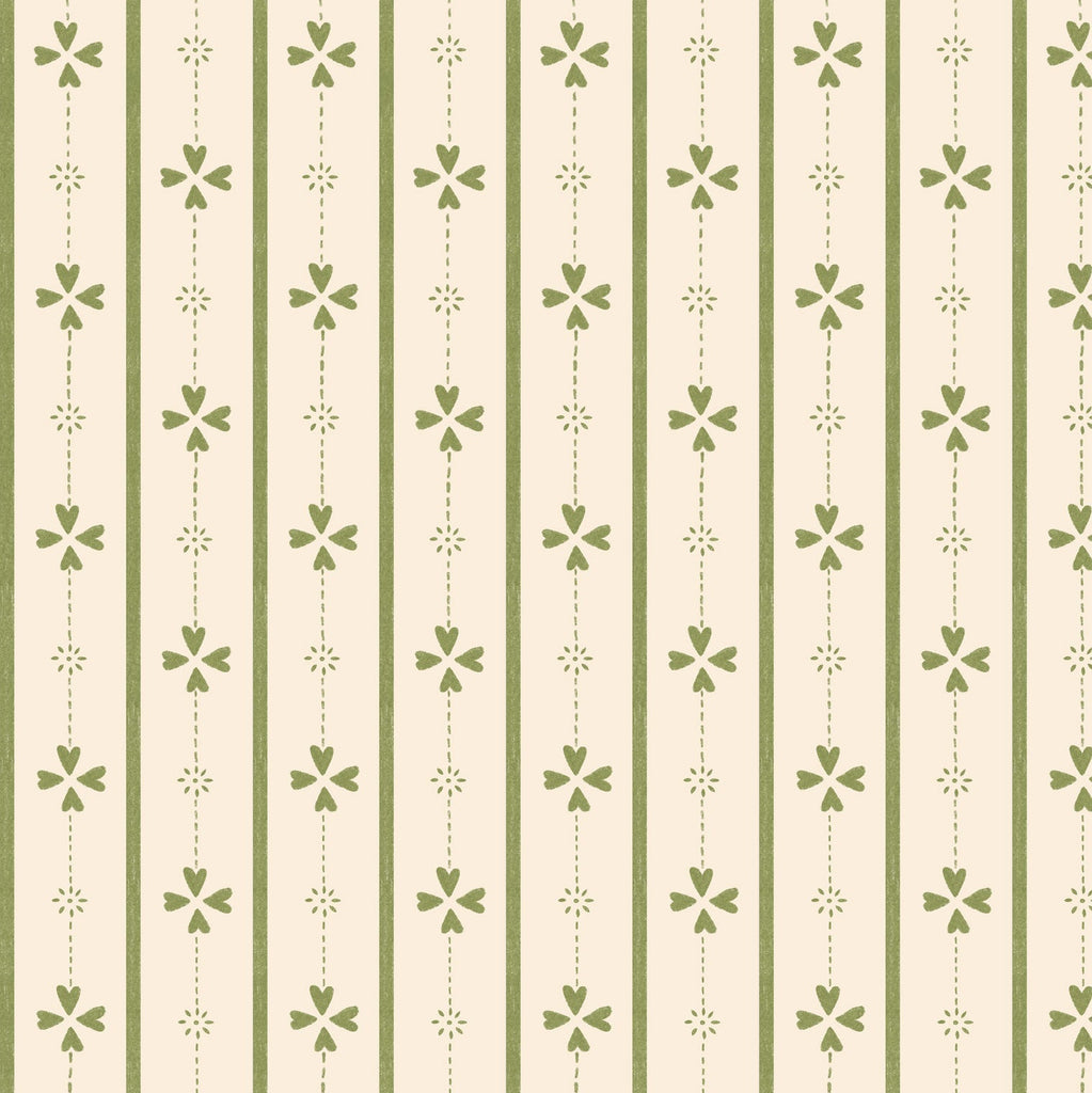 Original Scandinavian Cottage Stripe wallpaper – cozy striped wallpaper for boys and girls.