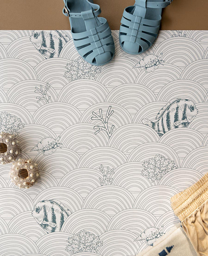 Behang Little Amour voor de kinderkamer Fishy Waves