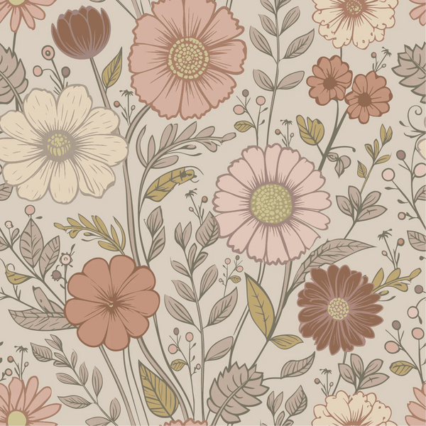 Wallpaper Little Amour Nova Flowers - Rose