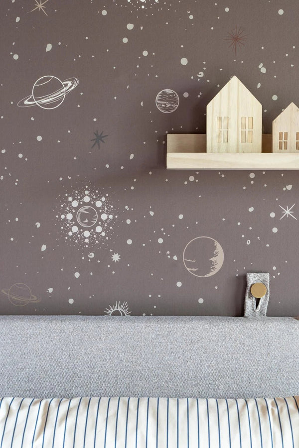 Wallpaper Space Stars - Warm Brown