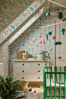 Little Greene Balance – Celestial | Educatief Kinderbehang met Illustraties