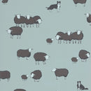 Little Greene Nip & Lassie Kids Wallpaper – Celestial Blue | Animal Wallpaper with Dogs & Sheep
