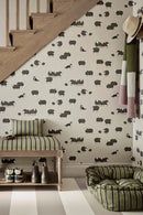 Little Greene Nip & Lassie Kinderbehang – Confetti | Dierenbehang met Honden & Schapen