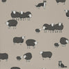 Little Greene Nip & Lassie Kids Wallpaper – Slaked Lime Dark | Animal Wallpaper with Dogs & Sheep