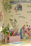 Little Greene Potter’s Woodland - Spring | Behangpaneel met Illustraties van Beatrix Potter