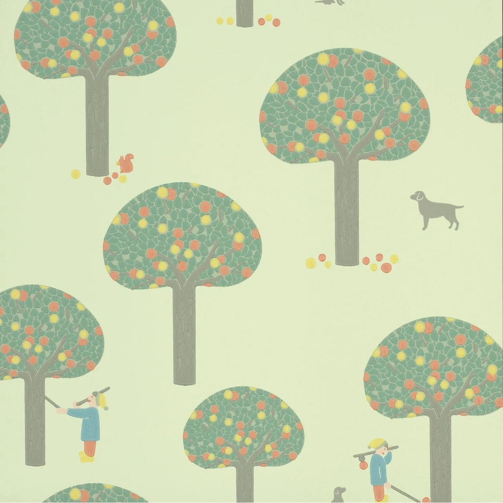 Behangstaal Little Greene - Rodney Street - Pea Green