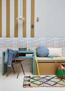 Wallpaper Bibelotte - Grid Blauw