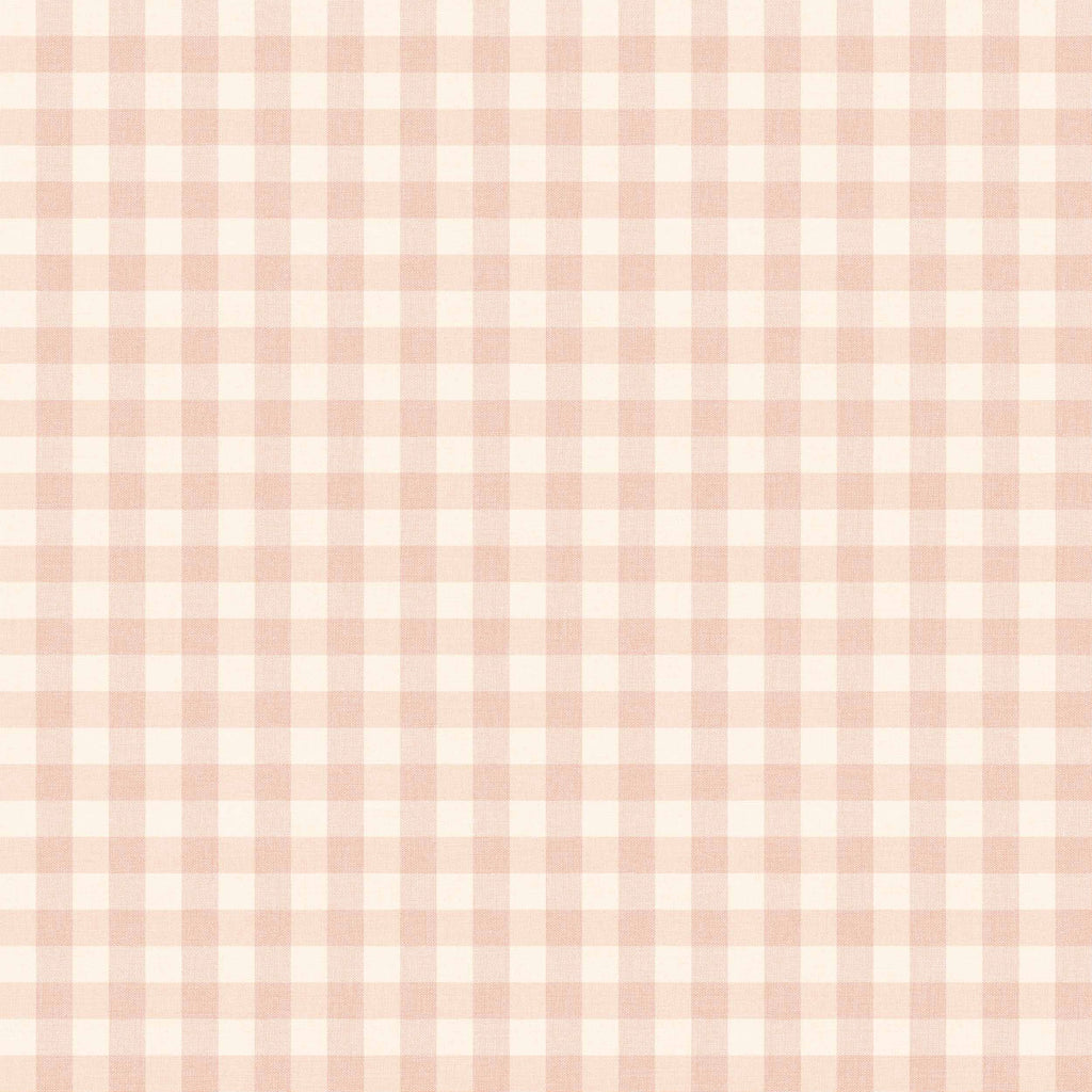 Lunch Peach - ruitjes behang in zacht oranje | Coordonné