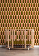 Playful Blocks Moss Wallpaper – Meet Me at the Wall x Aniek Bartels