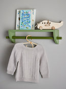 Mingus Shelf Bloomingville Mini groene wandplank met kledingroede