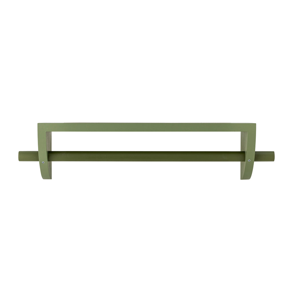 Mingus Shelf Bloomingville Mini groene wandplank met kledingroede