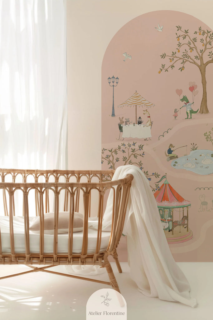 Atelier Florentine - Peel &amp; Stick Wall Sticker - Zoo Pink