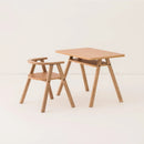 Nobodinoz Growing Green Kinderstoel Natural Oak Wood – Houten Kinder Stoeltje 3-6 Jaar