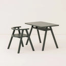 Nobodinoz kinderbureau met bijpassend stoeltje van hout in donkergroene kleur- Deep Green