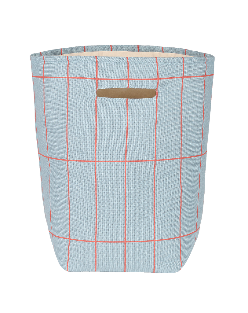 Nobodinoz - Vibes collection - Storage Basket - Blue red grid