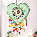 mintgroene hartlamp kinderkamer met borduursel en pailletten – NoÏ Heart Mint