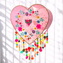 roze hartlamp kinderkamer met borduursel en pailletten – NoÏ Heart Pink