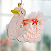 roze zwanenlamp kinderkamer babykamer met gouden kroontje – NoÏ Swan Mini Pink