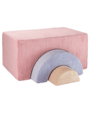 Wigiwama Corduroy Rainbow Playset / Speelset - 75x49x37cm - Pink Mousse