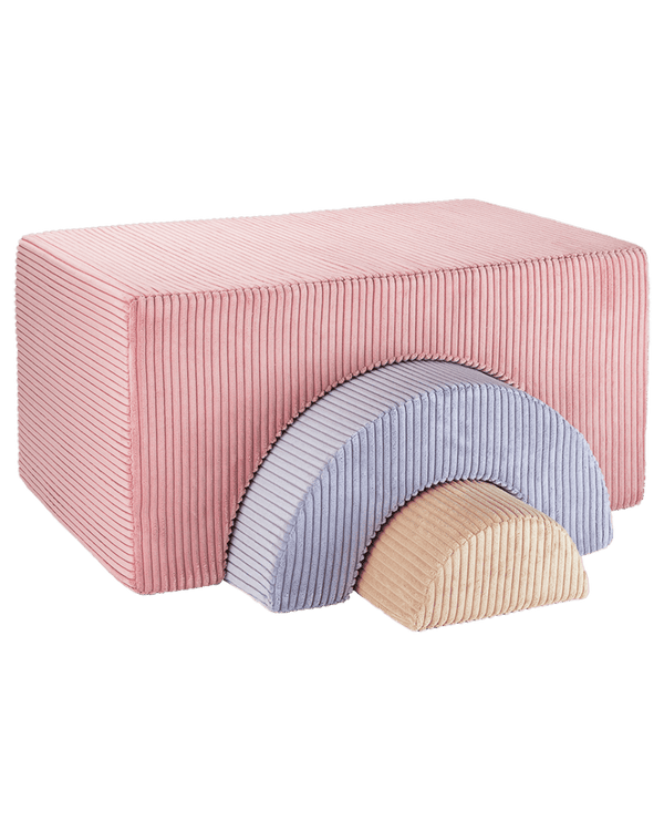 Wigiwama Corduroy Rainbow Playset / Speelset - 75x49x37cm - Pink Mousse