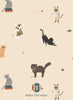 Children’s wallpaper featuring sweet cat pattern, perfect for nurseries and kids’ bedrooms.