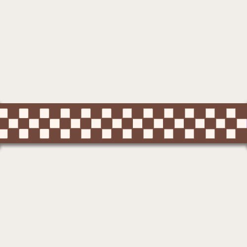 Atelier Florentine - Checked wallpaper border - Brown