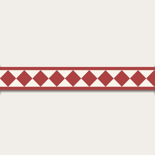 Atelier Florentine - Wallpaper border with diamonds - Red