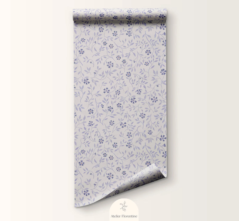 Tapete Atelier Florentine - Flowerpower Blau