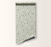 Children's wallpaper green flowers plants botanical kids wallpapers nursery