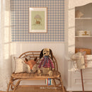 Children's wallpaper checks, checkered wallpapers nursery, kids decoration, peel and stick 