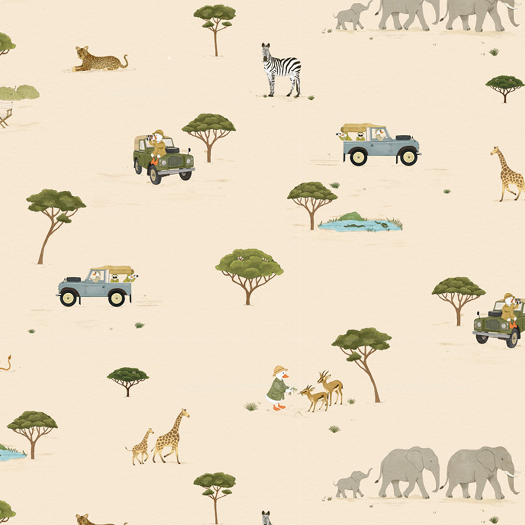 Atelier Florentine Safari Ducks Behang – Speels Kinderbehang met Dieren & Safari