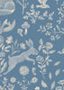 Children's wallpaper forest animals blue nursery kids decoration room wallpapers