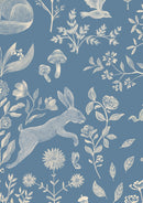 Children's wallpaper forest animals blue nursery kids decoration room wallpapers