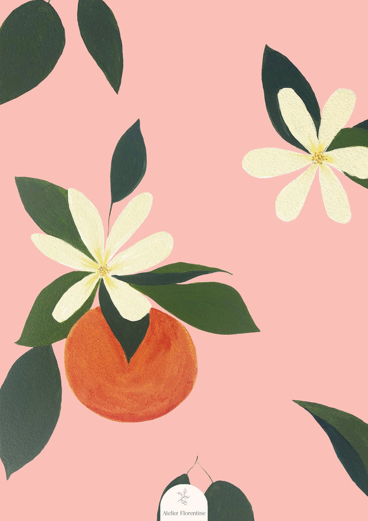 Wallpaper sample Atelier Florentine - Oranges Pink