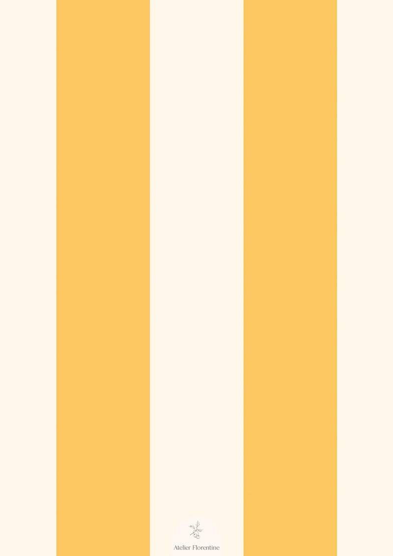 Wallpaper Atelier Florentine - Classic stripe Yellow