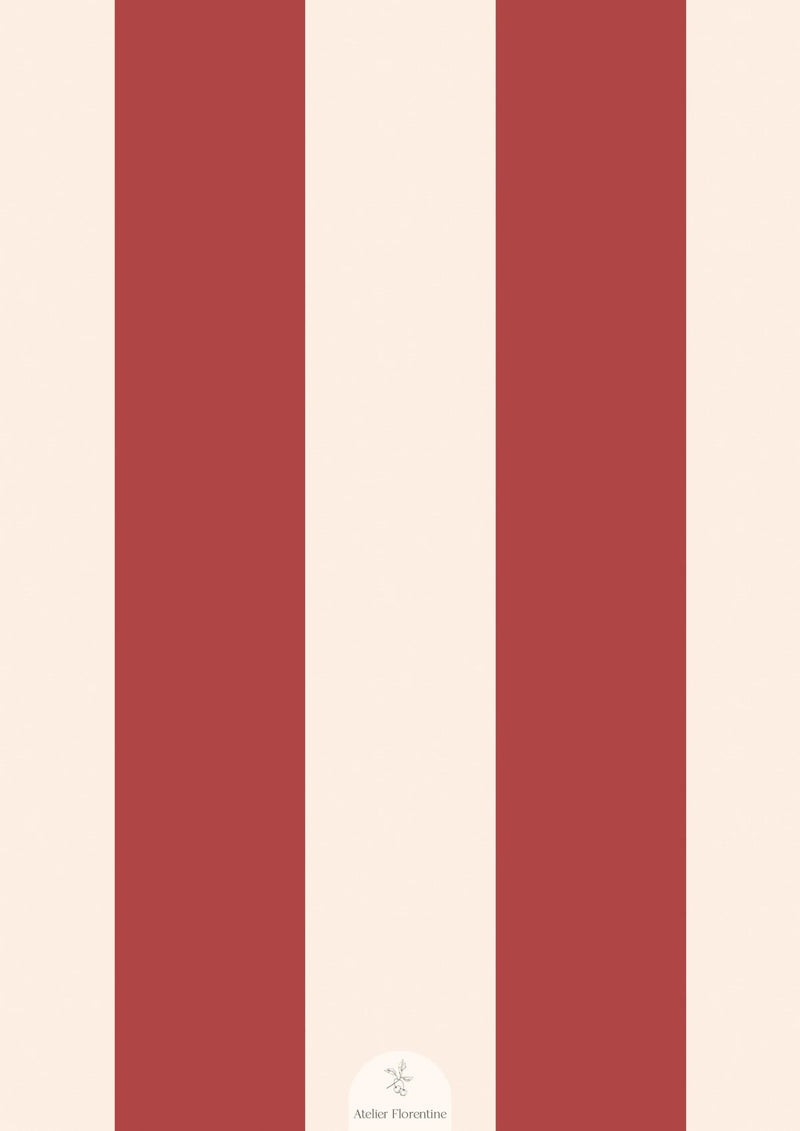 Wallpaper Atelier Florentine - Classic stripes Red