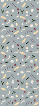 Wallpaper sample Meet Me at the Wall - Sea and Shells Steel Blue - Lotte Dirks