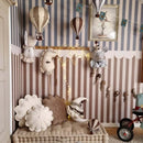 Dekornik - Wallpaper Rustic stripes brown / blue