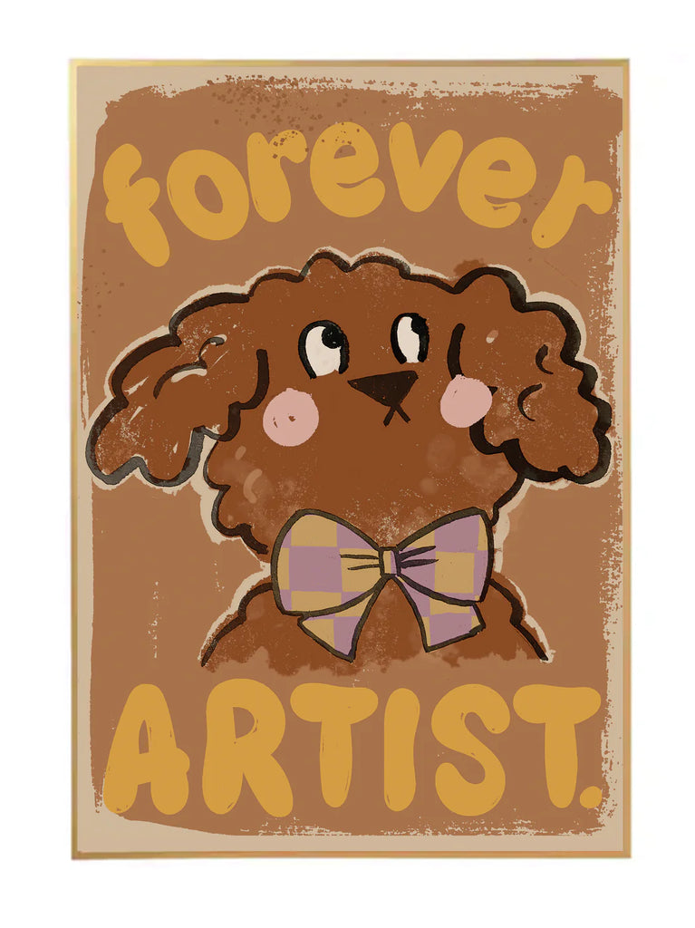 StudioLoco Forever Artist Kunstdruck – Labradoodle Poster für das Kinderzimmer